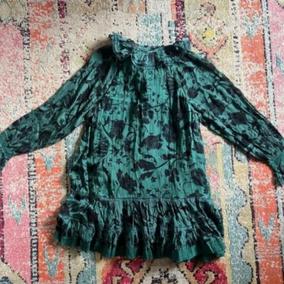 Anthropologie Florence Balducci Ruffle V-Neck Tunic Dress L NWT - Picture 4 of 4